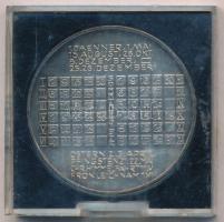 Ausztria 1972. "Egyesült Osztrák Vas- és Acélművek" peremén jelzett Ag emlékérem (25,46g/0...