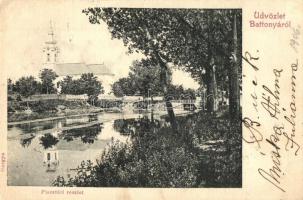 Battonya, Piac tér, templom, híd. Gargya kiadása (EK)