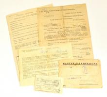 1948 Romániából való áttelepüléssel kapcsolatos okmányok, összesen 4 db