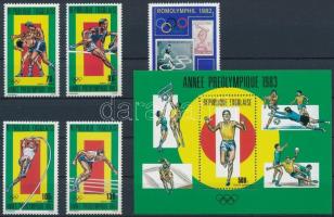 1982-1983 Summer Olympics set + block, 1982-1983 Nyári olimpia sor + blokk