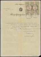 1944 Magyar állampolgársági bizonyítvány madéfalvi lakos részére, okmánybélyegekkel