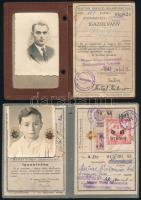 1941-1953 2 db fényképes MÁV igazolvány + a Vasutas Biztosító Egyesület igazolványa