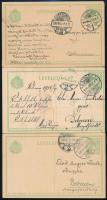 1914 3 db az Első Magyar Fészekodúgyár részére küldött levelezőlap hivatalos ügyekben