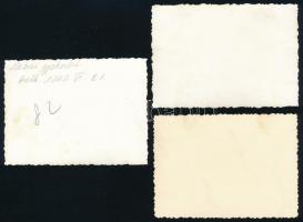 1940 Katonai gyakorlat a Mátrában, 3 db fotó, az egyik hátulján feliratozva, 6,5×9 cm