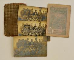 cca 1916 I. világháborús katonai tétel 3 db fotólap, egy imakönyv, valamint egy kézzel írt napló a frontról