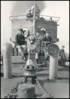 3 db I. világháborús hadihajókat ábrázoló régi fotó modern nagyítása: Kaiserin Elisabeth, Csepel, SM...