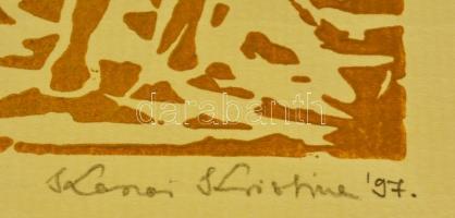 Kassai Krisztina (?-?): Táltos, szitanyomat, papír, jelzett, számozott (1/1), 35×25 cm