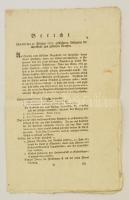 1785 Pozsonyi (Arany kötél) patika nyilvános árverésének részletes hirdetménye / Detailed announcement for an open auction of a Pressburg pharmacy. Golden Rope 8p.
