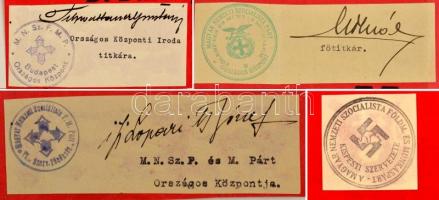 cca 1936 A nyilaskeresztes Magyar Nemzeti Szocialista Földműves és Munkás Párt nagyméretű plakátja. ...