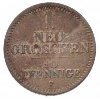 Német Államok / Szászország-Albertine 1849F 1gr (10pf) Ag "II. Frigyes Ágost" (2,06g) T:1-...