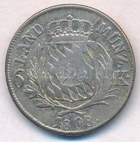 Német Államok / Bajorország 1808. 6kr Ag "IV. Miksa József" (2,76g) T:2-,3
German States ...