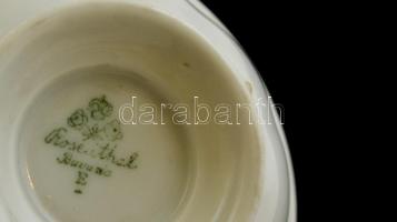 Rosenthal Bavaria csésze+alj, matricás, jelzett, kis kopásokkal, d: 10 ill. 15,5 cm
