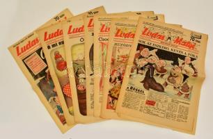 1946 A Ludas Matyi szatirikus hetilap 6 db száma, II. évf. 40-46. számok