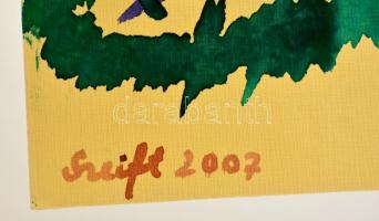 Szeift Béla (1944-2012): Fejeslégy. Akvarell, papír, jelzett, 35x25 cm