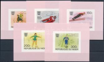 Winter Olympics, Innsbruck imperforated set in blockform, Téli Olimpia, Innsbruck vágott sor blokk formában