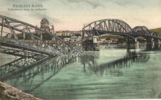 Párkánynána, Párkány-Nána, Stúrovó; Vyhodzeny most do vzduchu / Felrobbantott Duna híd / blown-up bridge (EK)
