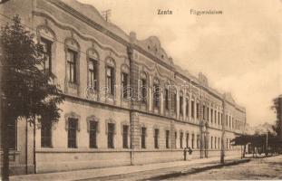 Zenta, Senta; Főgimnázium. Özv. Szlávikné kiadása / grammar school (EK)
