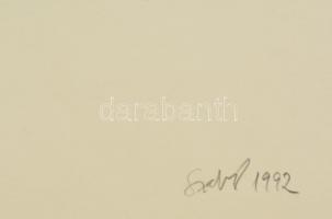 Szabó jelzéssel: X, szerigráfia, papír, számozott (17/30), 42×59 cm