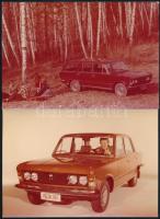 cca 1975 Polski Fiat 125p reklám fotók, 2 db, 11,5x16,5 cm