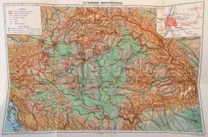 Visages de La Hongrie. Paris, 1938, Libraire Plon, 621+3 p.+1 t.( kihajtható térkép.) Fekete-fehér i...