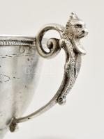 Ezüst ( Ag.) csésze és alj, jelzett, nettó:66 g