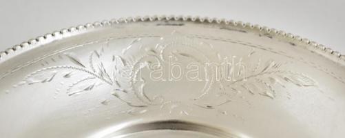 Ezüst ( Ag.) csésze és alj, jelzett, nettó:66 g