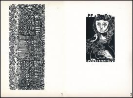 Magyar kisgrafika 1974 mappa. 12 db ex libirs egy kivételével (Kondor Lajos) mind jelzett (Ágotha, B...