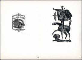 Magyar kisgrafika 1974 mappa. 12 db ex libirs egy kivételével (Kondor Lajos) mind jelzett (Ágotha, B...