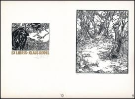 Magyar kisgrafika 1974 mappa. 12 db ex libirs egy kivételével (Kondor Lajos) mind jelzett (Ágotha, B...