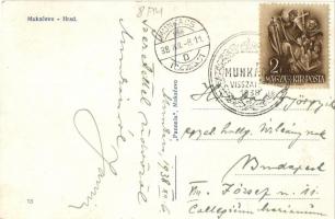 Munkács, Mukacevo, Mukacheve; vár / Hrad / castle "1938 Munkács visszatért" So. Stpl