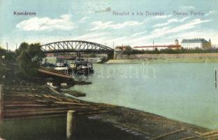 Komárom, Komárno; Kis Duna, kikötő / river, port 1938 Komárom visszatért So. Stpl (EK)