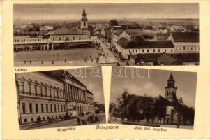 Beregszász, Berehovo; megyeháza, Római katolikus templom / county hall, church