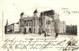 Zagreb, Nemzeti színház / Hrvatsko zemaljsko kazaliste / theatre