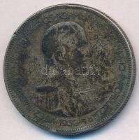 1930. 5P Ag "Horthy jobbra" T:3 patina, ph. karc Adamo P8