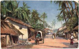 Colombo, road scene. Raphael Tuck & Sons Oilette 8575. (EB)