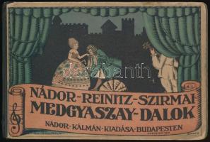 Medgyaszay-dalok. Bp.,1915, Nádor Kálmán. Kiadói illusztrált haránt-alakú félvászon-kötés, kopottas borítóval.