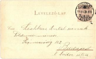 1899 Budapest I. Dísz tér, Honvéd-szobor, Kossuth Lajos. Back & Schmidt Art Nouveau litho. s: Ro...