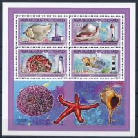 Sea molluscs and lighthouses mini sheet + blockset Tengeri puhatestűek és világítótornyok kisív + bl...