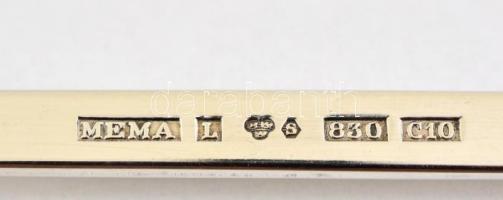 Ezüst(Ag) 5 db svéd díszkanál, jelzett, h. 11 cm, nettó: 61,3 g