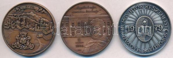 Lantos Györgyi (1953-) 1990. "MÉE Pápa / Éremgyűjtők 20. Vándorgyűlése" Br emlékérem + Fri...