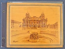 Képeslapalbum 13 db modern zágrábi nagy méretű lappal / Postcard album with 13 modern big sized post...