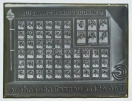 cca 1948 Eger, tablóképek egri középiskolákból, a Gráf-fotóműterem felvételei nagyméretű üveglemez negatívokon, 10 db vintage negatív, 18x24 cm
