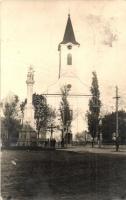 1941 Ada, Római katolikus templom, Szentháromság szobor / church, Trinity statue. photo + 1941 Ada visszatért So. Stpl. (EK)