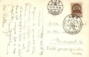 1941 Ada, Római katolikus templom, Szentháromság szobor / church, Trinity statue. photo + 1941 Ada v...