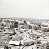 cca 1970 Budapest, Moszkva téri építkezések, 3 db szabadon felhasználható, vintage negatív, 6x6 cm