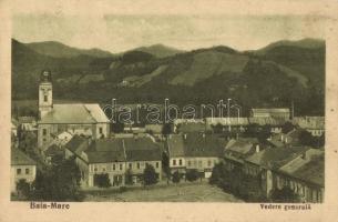 Nagybánya, Baia Mare; látkép, Református templom, Vajda Márton üzlete / general view, church, shops + 1940 Nagybánya visszatért So. Stpl.