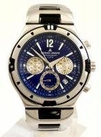 Jacques Lemans Cronograph 10 ATM, fém szíjas karóra, elemmel, működik, sorozatszám:1-1302