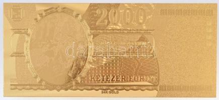 ~2000. 2000Ft aranyozott bankjegy replika T:I