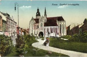 Kassa, Kosice; Erzsébet székesegyház / cathedral + 1938 Kassa visszatért So. Stpl. (EK)