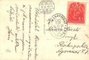 Rimaszombat, Rimavska Sobota; látkép, fűrésztelep / general view, sawmill + 1938 Rimaszombat visszat...